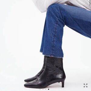 The Dimes Kitten Heel Leather Bootie 7.5